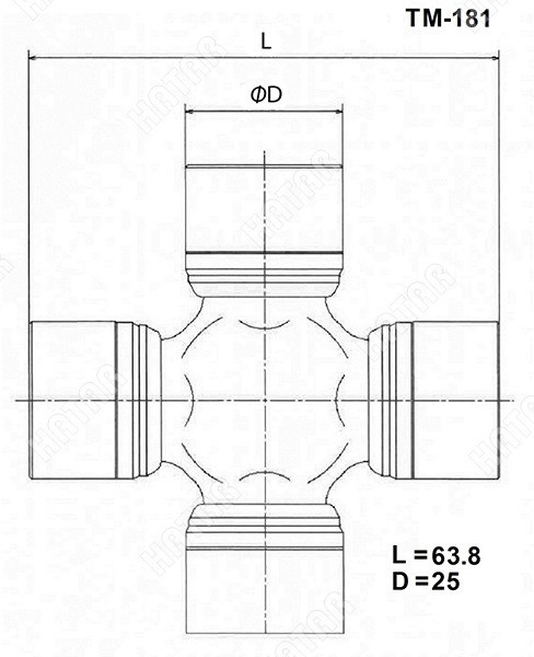 Крестовина TM-181 /25*65 TOYO jiSRHDxjj4atrlM-sIBM00 - фото 10092