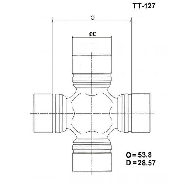 Крестовина TT-127/28.5*81 (TOYO) TLGppHbij6MJ4beXtFLQi0 - фото 10234