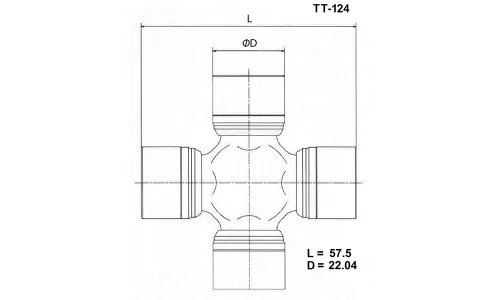 Крестовина TT-124/CR50/22*58 (TOYO) pJceOc4SjZEWlaDboKq7O0 - фото 11209