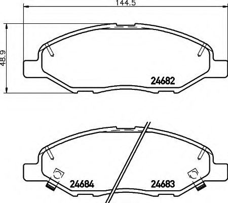 Колодки D1250/PF-2452/41060-AX085 (LXK) PN2452,GP01250,GK0742 - фото 11325