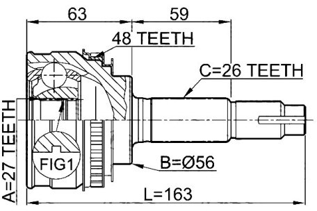 ШРУС  TO-018A/TO-022A/TO-043A/26*56*27 ogjRtOmighHVS62FcQ3bI1 - фото 11969