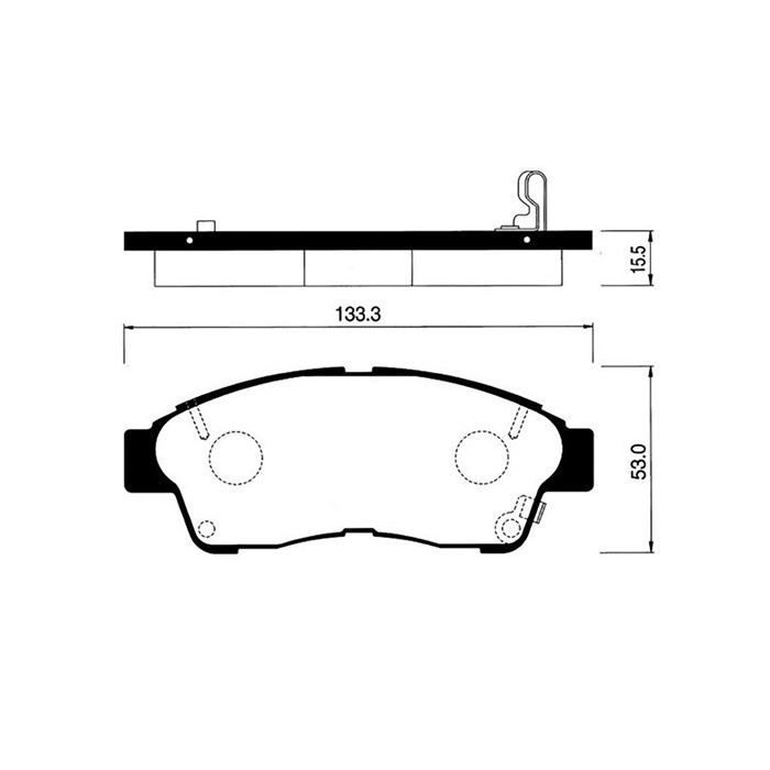 Колодки D2118/PF-1322/1282/04465-33020 (IXAT) PN1322,GP02118,BD-7516,WS3064.01,NP1000,BP43195,GK1015,TCA1054 - фото 11999