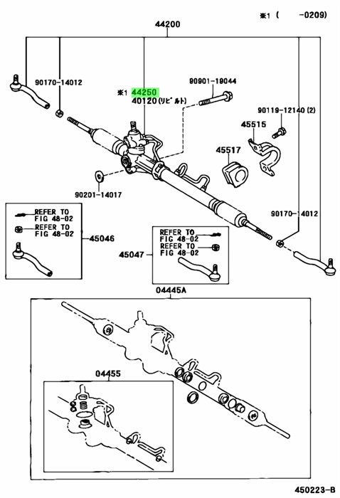 Рулевая рейка -RHD SR50/CR50 /44250-28310 U12hL2XYgK1MO0X7kxun50 - фото 13827