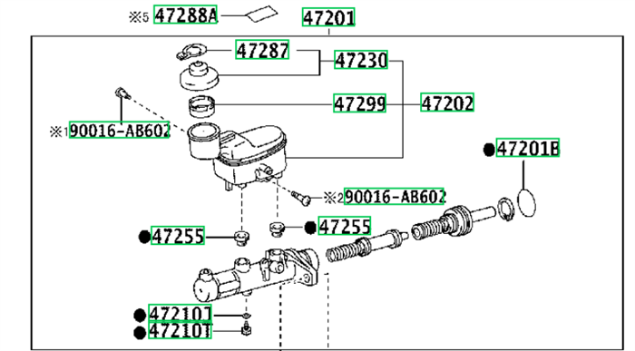 Главный тормозной цилиндр -LHD KUN26L/GGN50L/KUN51L /47201-0K160 lCP95Z-Ei2o8UYbSWWCYM3