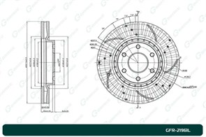 Диск тормозной перфорированный вентилируемый GFR21961L XxGLK2MXg0WJHKSBC64yg1