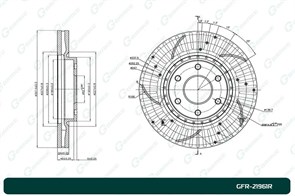 Диск тормозной перфорированный вентилируемый GFR21961R gT1b6QXPh6sY5T-jlyYja1