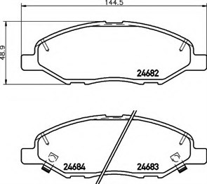 Колодки D1250/PF-2452/41060-AX085 (LXK) PN2452,GP01250,GK0742