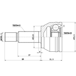 Шрус наружный DEMIO 07-  /MA-056 MZ-045