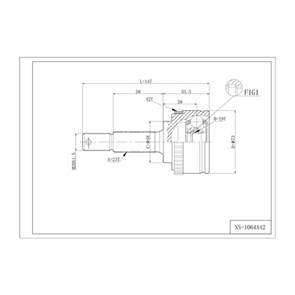 ШРУС NI-043 /19*48*23 X5T0034,