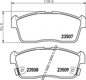 Колодки D9029/PF-9443/6492 (LXK) PN6492,GP00045,